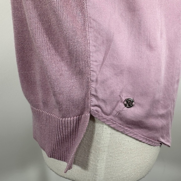 Lululemon Still At Ease Cashmere Blend Pullover Sweater Lilac Antoinette Size M? - Picture 5 of 12